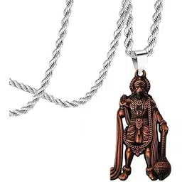 m men style Lord Hindu God Standing Hanuman Pendant For Men Women Temple Fashion Jewellery Copper Locket For Good Health And Wealth SPn202452-picture-27