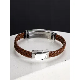 M Men Style Men Braided Leather Wraparound Bracelet-picture-11