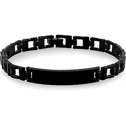 m men style Men's Fashion Metal ID Link Bracelet – Stylish Bar Chain For Men Boys Friends-picture-21