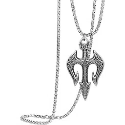 m men style Mens Fashion Trident Pendant for Men, Trident of Shiva, Trishula, Necklace, Metal Men's Necklace SPnL202506-picture-15