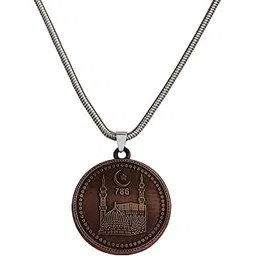 m men style Religious Allah Masjid Nabawi Muslim Islamic Gift Copper,Silver,Stainless Steel Pendant Necklace Chain for Men and Women-picture-38