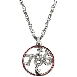 m men style Religious Allah Prayer Lucky No. 786 Muslim Jewelry Silver Brass Pendant Necklace Chain SPn2020872-picture-15