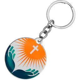 m men style Religious Lord Jesus Cross Multicolor Polymer Keychain For Men And Women SKeyP90-picture-37