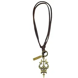 m men style Religious Lord Shiv Trishul Damaru Stainless Steel Cotton Dori Pendant Necklace Chain For Men And Women-picture-16