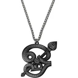 m men style South Indian Lord Murugan Subrahmanya Tamil Om Locket With Chain Gold Zinc Metal Religious Pendant Necklace Chain For Men And Women-picture-10