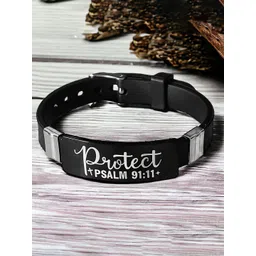 M Men Style Stainless Steel Bible Verse Wraparound Bracelet-picture-19