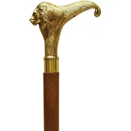 m s rise 3 FOLD BROWN PUCH LION Walking Stick-picture-42