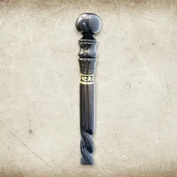 m s rise black coper lattu 3fold Walking Stick-picture-12