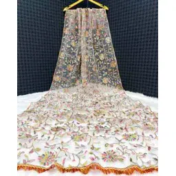 m7t Women Embroidered Net Dupatta-picture-12