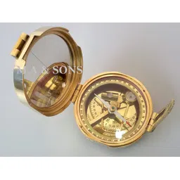M.A & SONS Brass Brunton Magnetic Compass, 3 inch image 4