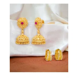 MA FASHION Floral Jhumkas Earrings-picture-42