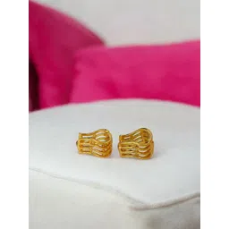 MA FASHION Gold-Plated Contemporary Hoop Earrings-picture-15