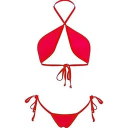 m.a.1 Women's Black Halter Neck Bikini Set with Side Ties, Two-Piece Swimsuit-picture-12