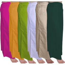 Maa Manosha 6 Cut 100% Cotton Petticoat For Women's And Girls Pack of 2 Multi Colour Pure Cotton Petticoat-picture-14