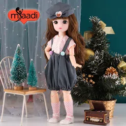 maadi Durable 30cm Princess Doll, Movable Hands/Legs, Long Hair Styling Toy-picture-14