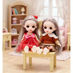 maadi Stylish Mini Fashion Doll Girl 15cm Movable Joints Cute Dolls Kids Birthday Gift-picture-46