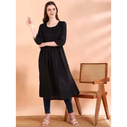 Maaesa Black Regular Fit Kurtas-picture-37
