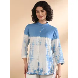 Maaesa Blue Rayon Tie - Dye Shirt-picture-46