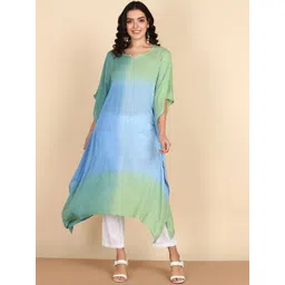 Maaesa Colourblocked Crepe  Kaftan Kurta-picture-40