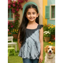 Maaesa Girls Casual Tie & Dye Rayon A-Line Top-picture-19