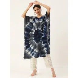 maaesa Navy Tie & Dye A Line Kaftan-picture-11