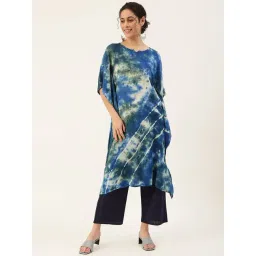 maaesa Navy Tie & Dye A Line Kaftan-picture-19