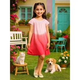 Maaesa Tie and Dye Dyed A-Line Dress image 4