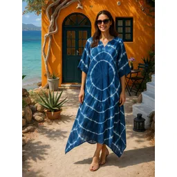 Maaesa Women Geometric Printed Daily Kaftan Kurta-picture-12