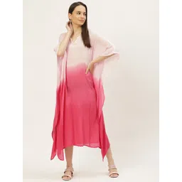 maaesa Women Kaftan Pink Midi/Calf Length Dress-picture-10