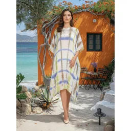 Maaesa Women Tie and Dye Dyed Kaftan Dress-picture-16
