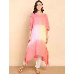 Maaesa Women Tie and Dye Dyed V-Neck Kaftan Dress-picture-17