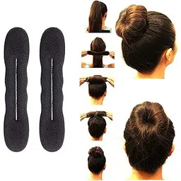 Maahal™ Set of 2 Black Juda Maker Magic Beauty Hairstyle Foam Sponge Donuts-picture-45