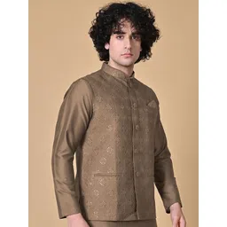 MAAHI FABS Embellished Mandarin Collar Sequined Nehru Jacket-picture-19