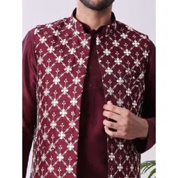 MAAHI FABS Embroidered Nehru Jackets image 2