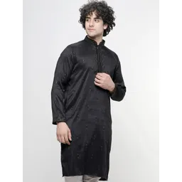 MAAHI FABS Ethnic Motifs Embroidered Sequinned Detailed Cotton Straight Kurta-picture-24