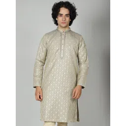 MAAHI FABS Ethnic Motifs Woven Design Jacquard Straight Kurta-picture-29