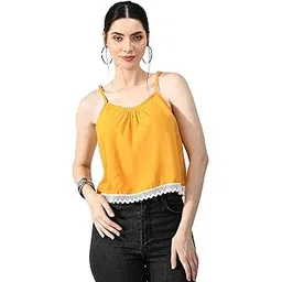 MAAHI Women's Rayon Mustard Crop Top-picture-13