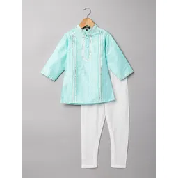 Maaikid Boys Blue Gotta Patti Kurta with Pyjama-picture-26