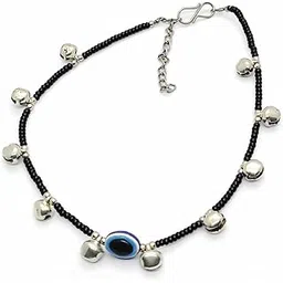 maalgodam White Metal Festive Anklet for Women | 9"+1" Extension Inch Traditional Ethnic Payal-picture-23
