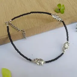 maalgodam White Metal Festive Anklet for Women | 9"+1" Extension Inch Traditional Ethnic Payal-picture-47