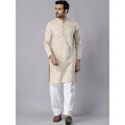 MAAND Men Striped Self Design Kurta with Pyjamas-picture-20