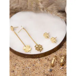 Maasha Set Of 3 Stainless Steel Circular Shaped Hoop Earrings-picture-15