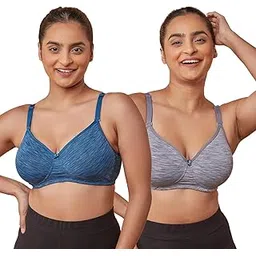 maashie M5503 Women's Soft Padded Non Wired Convertible Straps T-Shirt Bra | Pack of 2-picture-22