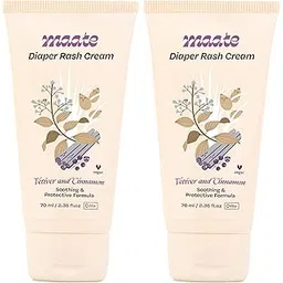 Maate Baby Diaper Rash Cream (Pack of 2*70ml) | Provides Healing, Prevent Rashes & Irritation | Enriched with Vetiver, Cinnamon and Rosemary Oils | Diaper Rash Cream For Baby | Dermatologically Tested-picture-31