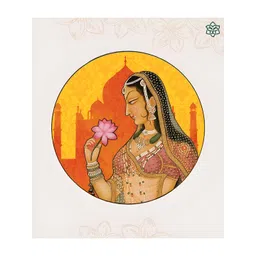 MAATIR DESIGNS Yellow and Orange-Colored Printed Round Shaped Wooden Wall Decor Plates-picture-21