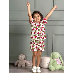 MABISH by Sonal Jain Kids Printed Pure Cotton Shirt With Shorts Clothing Set-picture-56