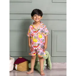 MABISH by Sonal Jain Kids Pure Cotton Nightsuit Shorts and Shirt-picture-38