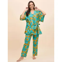 mabish by sonal jain Mabish Multicolored Cotton Printed Kaftan Pant Set-picture-14