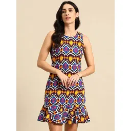 mabish by sonal jain Mabish Multicolored Printed Shift Dress-picture-25