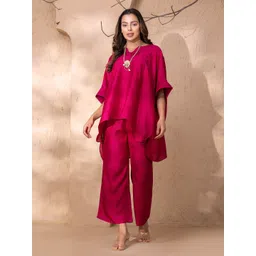 MABISH by Sonal Jain Notch Neck Kaftan Top With Trousers Co-Ords-image-22